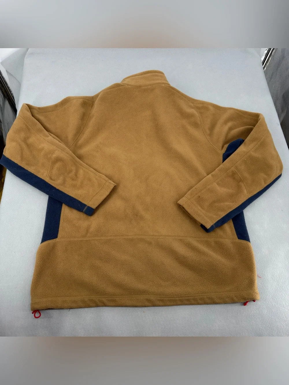 The North Face Brown Blue Full Zip Fleece Jacket Large Mens